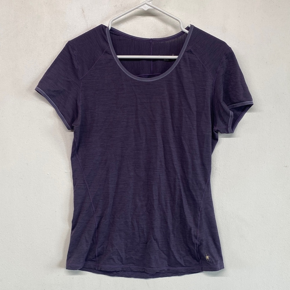 Smartwool Women's Purple Short Sleeve Merino Base Layer Sz XL